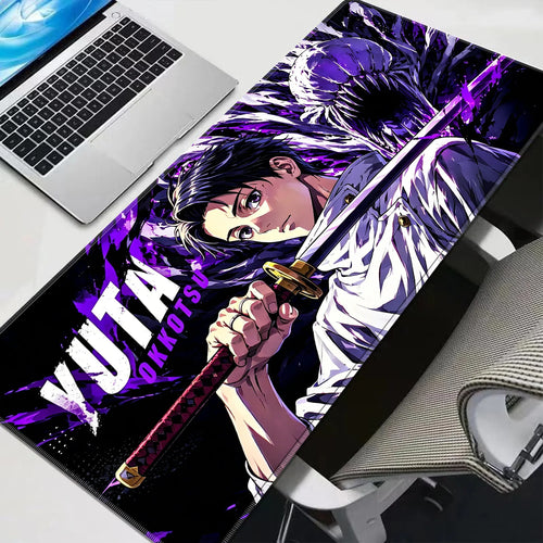 HD Anime Purple Mouse Pads Yuta Okkotsu Gaming Keyboard Rug Laptop