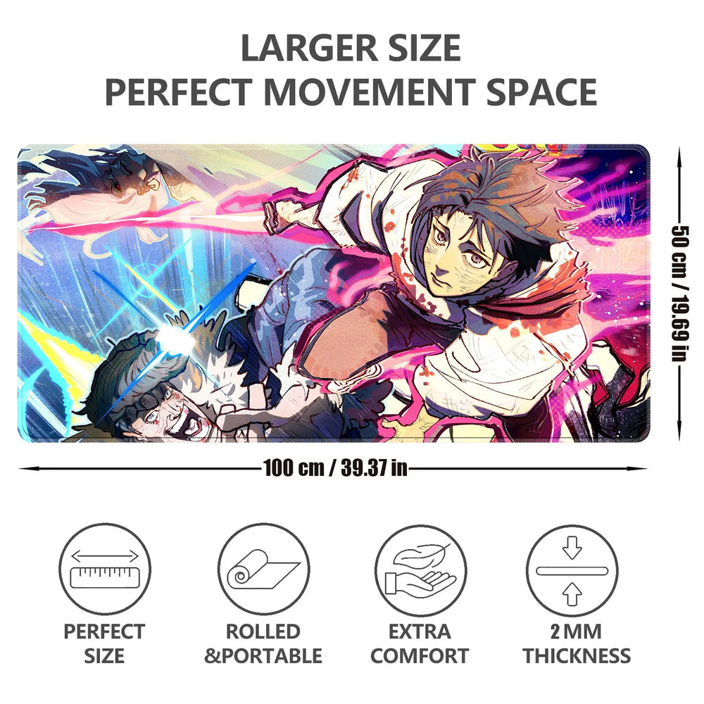 HD Anime Purple Mouse Pads Yuta Okkotsu Gaming Keyboard Rug Laptop