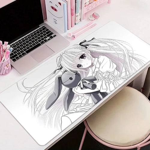 1Pcs Leather Mouse Pad Anime Angel Girl Y2k Kawaii Large Computer