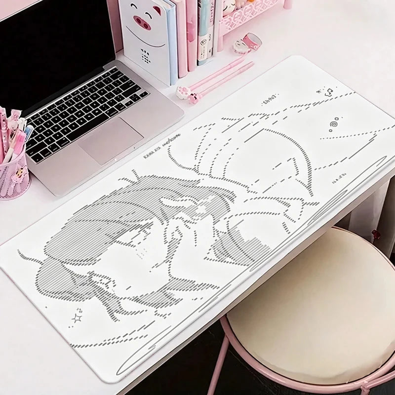 1Pcs Leather Mouse Pad Anime Angel Girl Y2k Kawaii Large Computer
