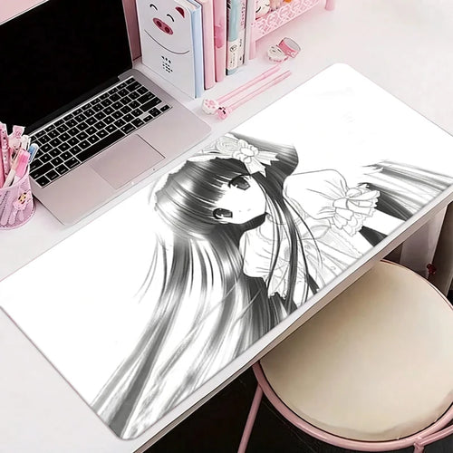 1Pcs Leather Mouse Pad Anime Angel Girl Y2k Kawaii Large Computer
