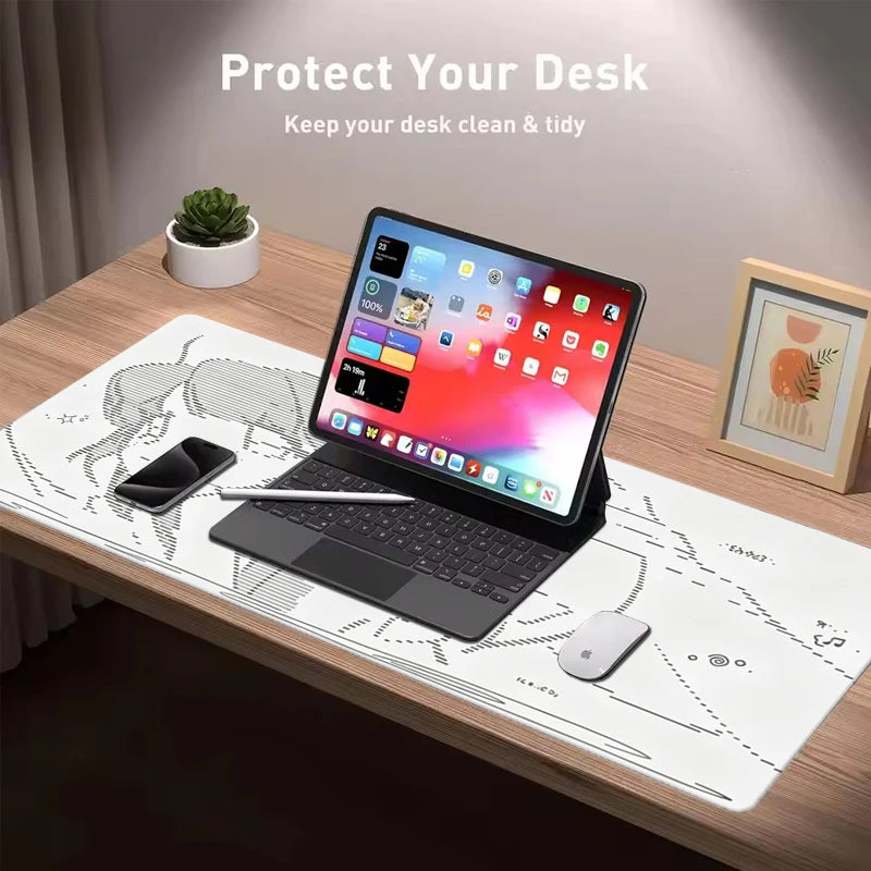 1Pcs Leather Mouse Pad Anime Angel Girl Y2k Kawaii Large Computer